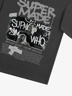 Streetwear Graffiti Character Collage Graphic T-Shirt