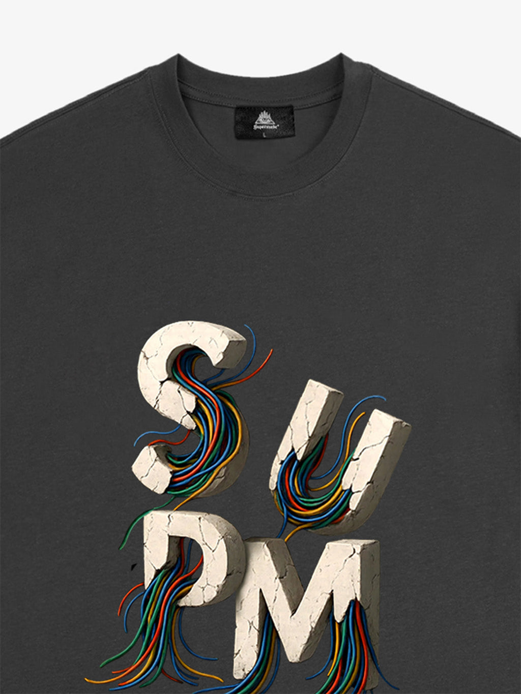 SPMD Letter Cable Graphic T-Shirt