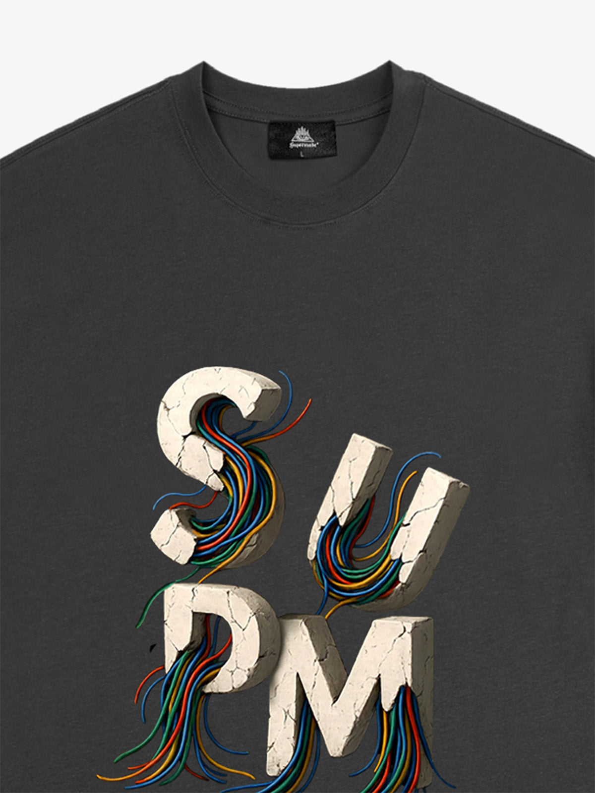 SPMD Letter Cable Graphic T-Shirt