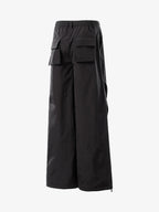 Vintage Drawstring Draped Embroidered Wide Leg Pants