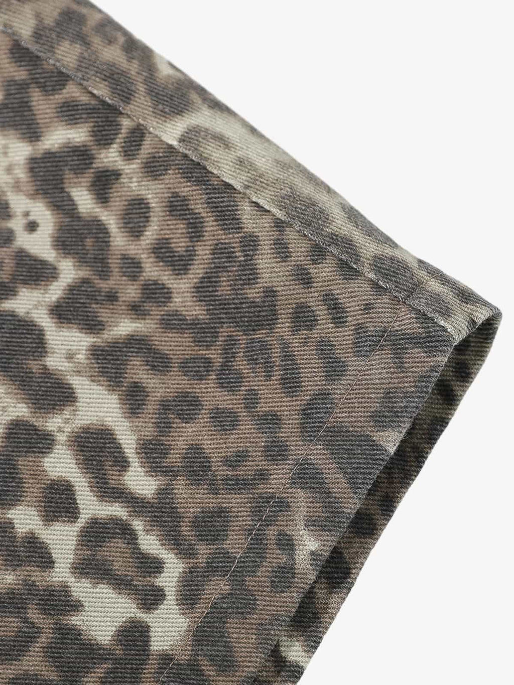Vintage Leopard Print Cargo Barrel Pants