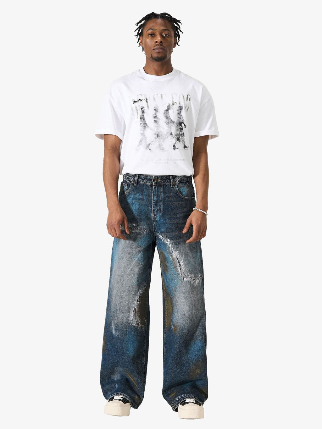 Vintage Washed Distressed Jeans