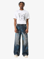 Vintage Washed Distressed Jeans