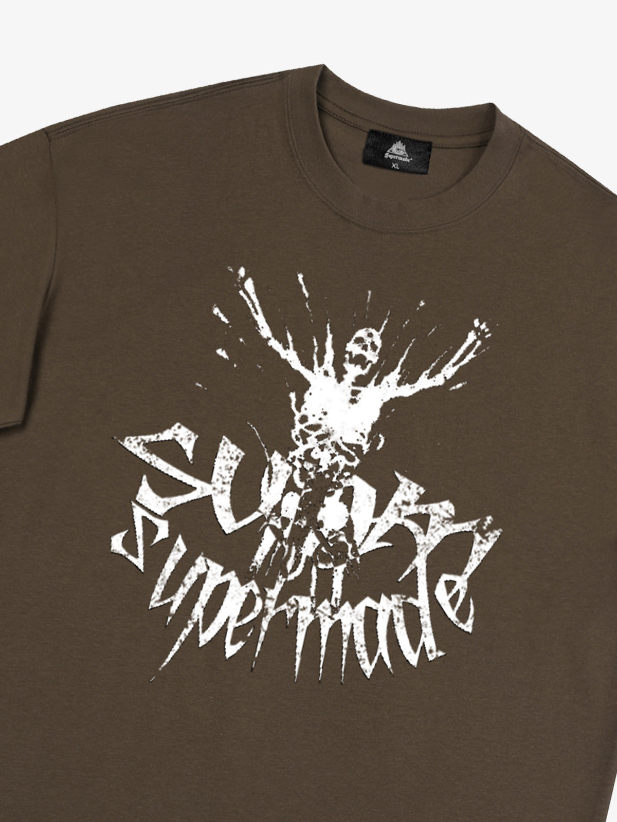 Gothic Skull Distressed Letter T-Shirt