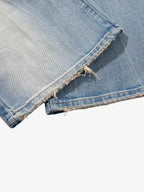 Bleach Wash Wide Leg Denim Jeans