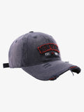 Vintage Washed Distressed Letter Embroidery Baseball Cap