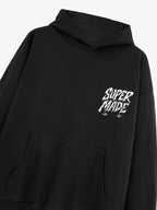 Distressed Graphic Bold Angel Wings Design Hoodie