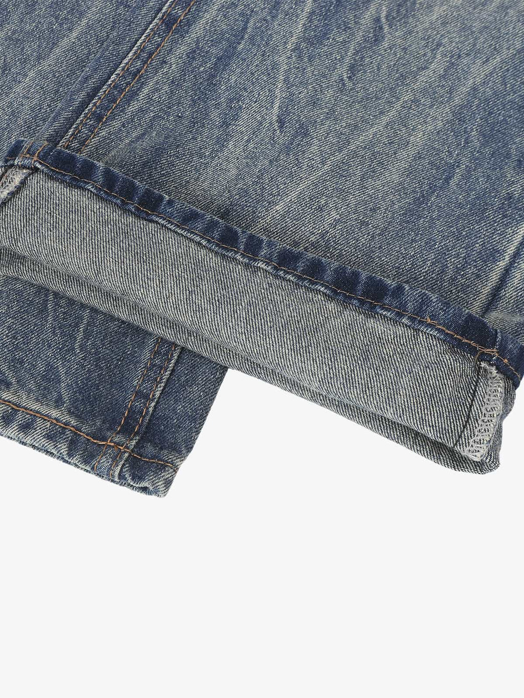 Retro Washed Faded Flared Jeans