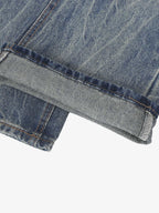 Retro Washed Faded Flared Jeans