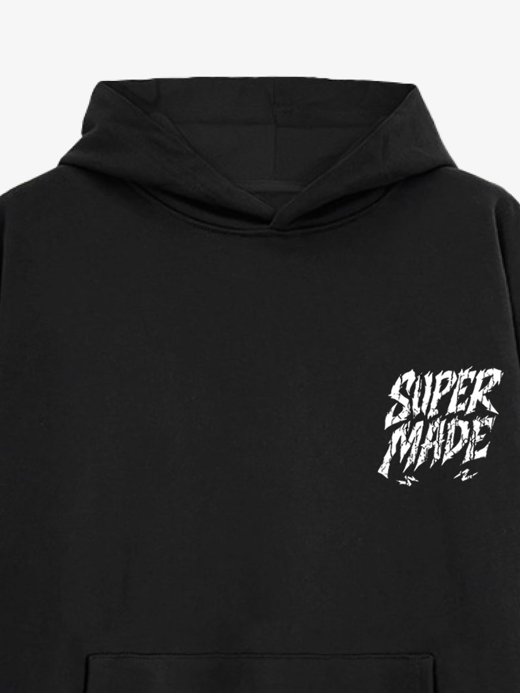 Distressed Graphic Bold Angel Wings Design Hoodie