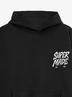 Distressed Graphic Bold Angel Wings Design Hoodie