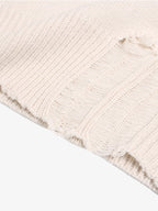 Heavy Cut Turtleneck Cardigan Zipper Sweater