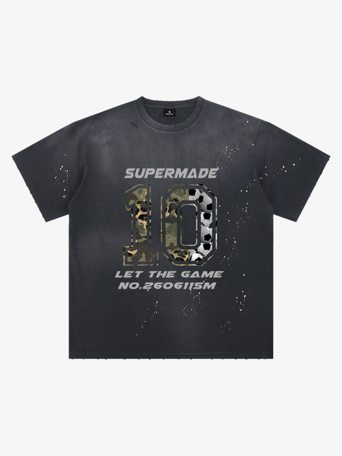 Number 10 Camo and Soccer Graphic T-Shirt
