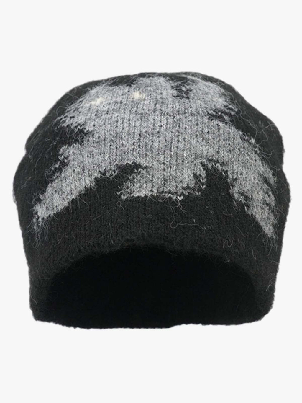 Vintage Fuzzy Cat Pattern Knit Beanie Hat