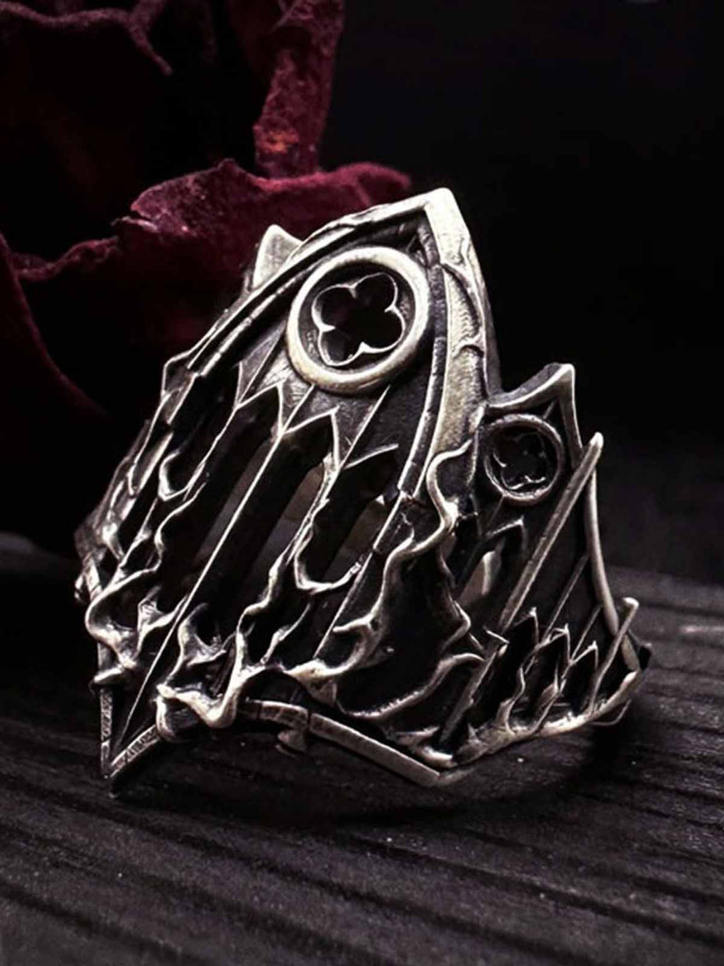 Gothic Armor Open Ring Adjustable
