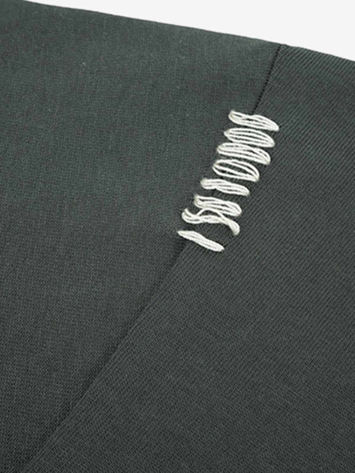 Minimal Exposed Stitch Design T-Shirt