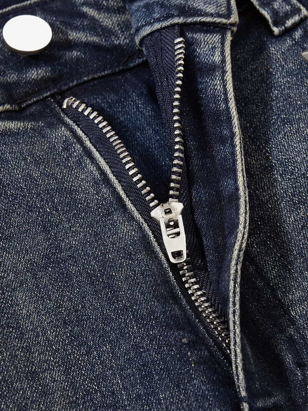 Vintage Washed Studded Pocket Flared Jeans - 2617