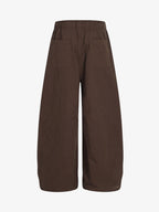 Drawstring Pleated Barrel Pants