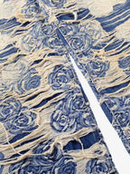 Jacquard Distressed Denim Jeans