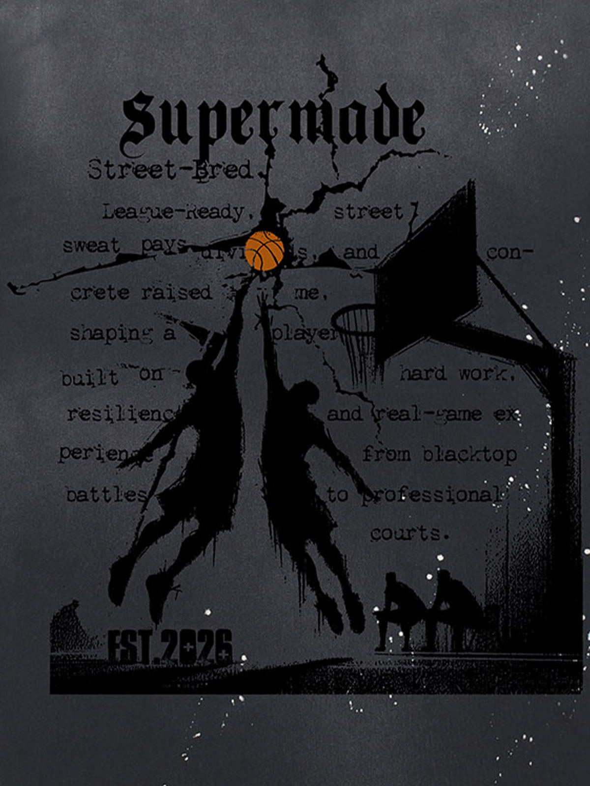 precipice Basketball Illustration Street Graphic T-Shirt