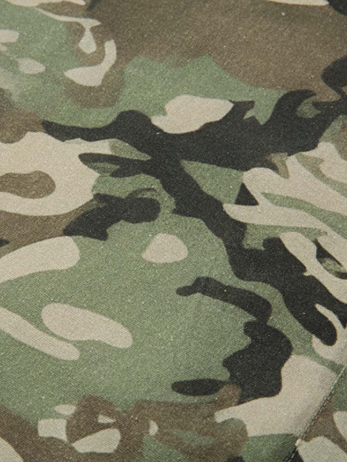 Camouflage Leopard Patchwork Layered Shirt