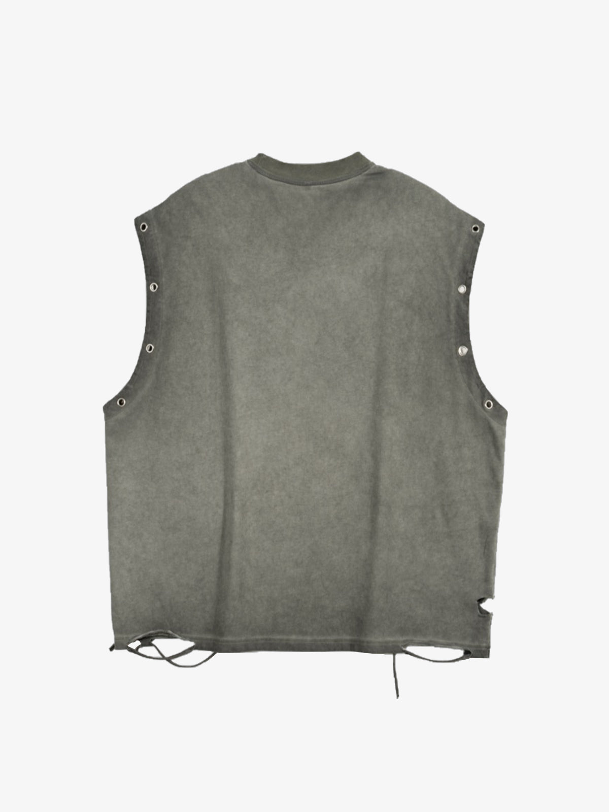 Ripped Graphic Patch Sleeveless Vest