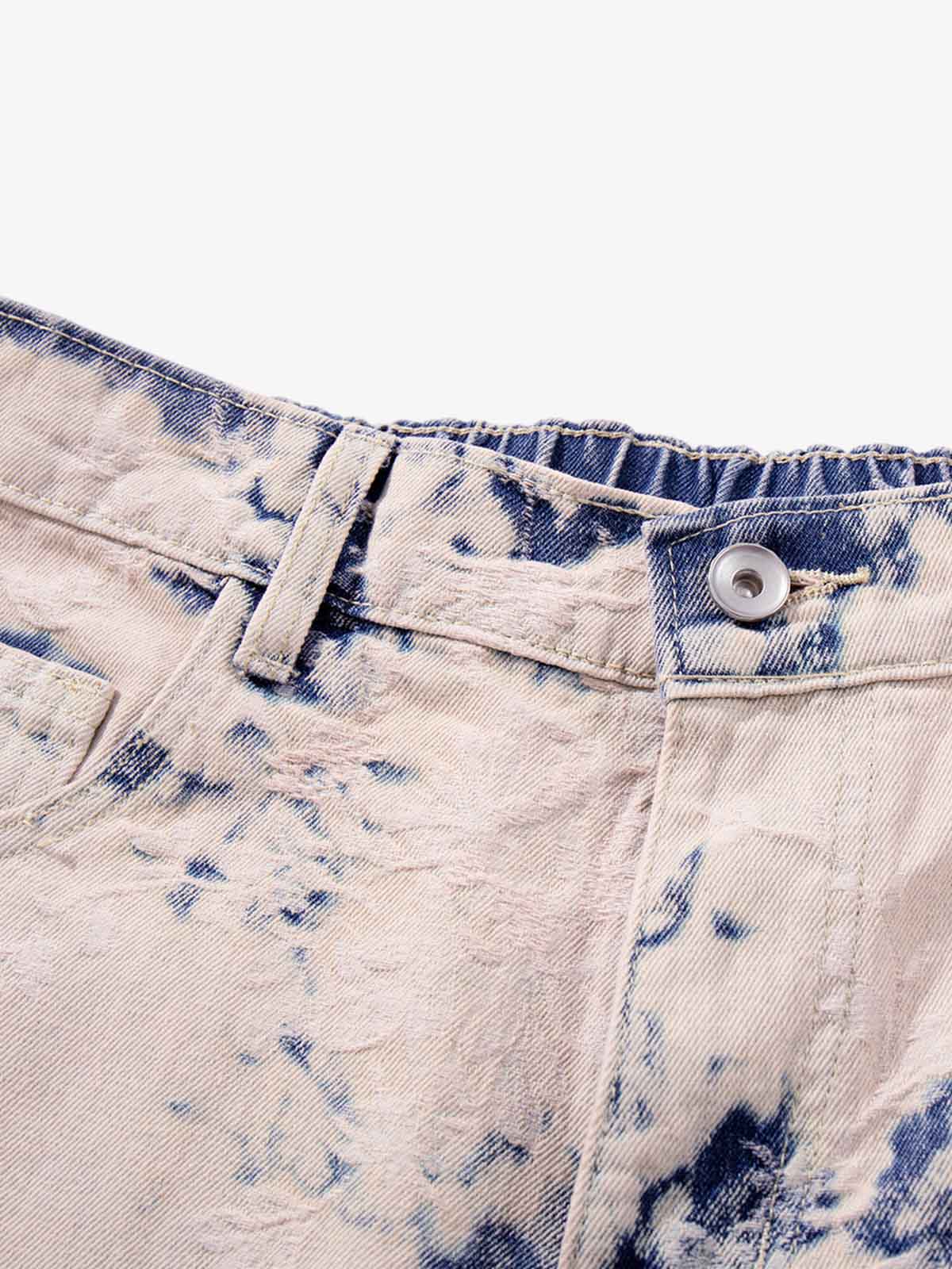 Vintage Ombré Acid Wash Wide-Leg Jeans