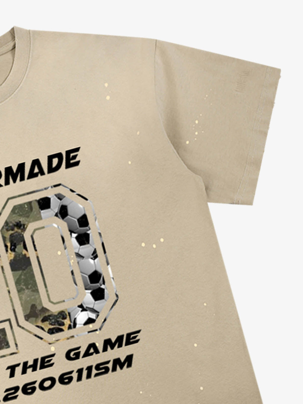 Number 10 Camo and Soccer Graphic T-Shirt