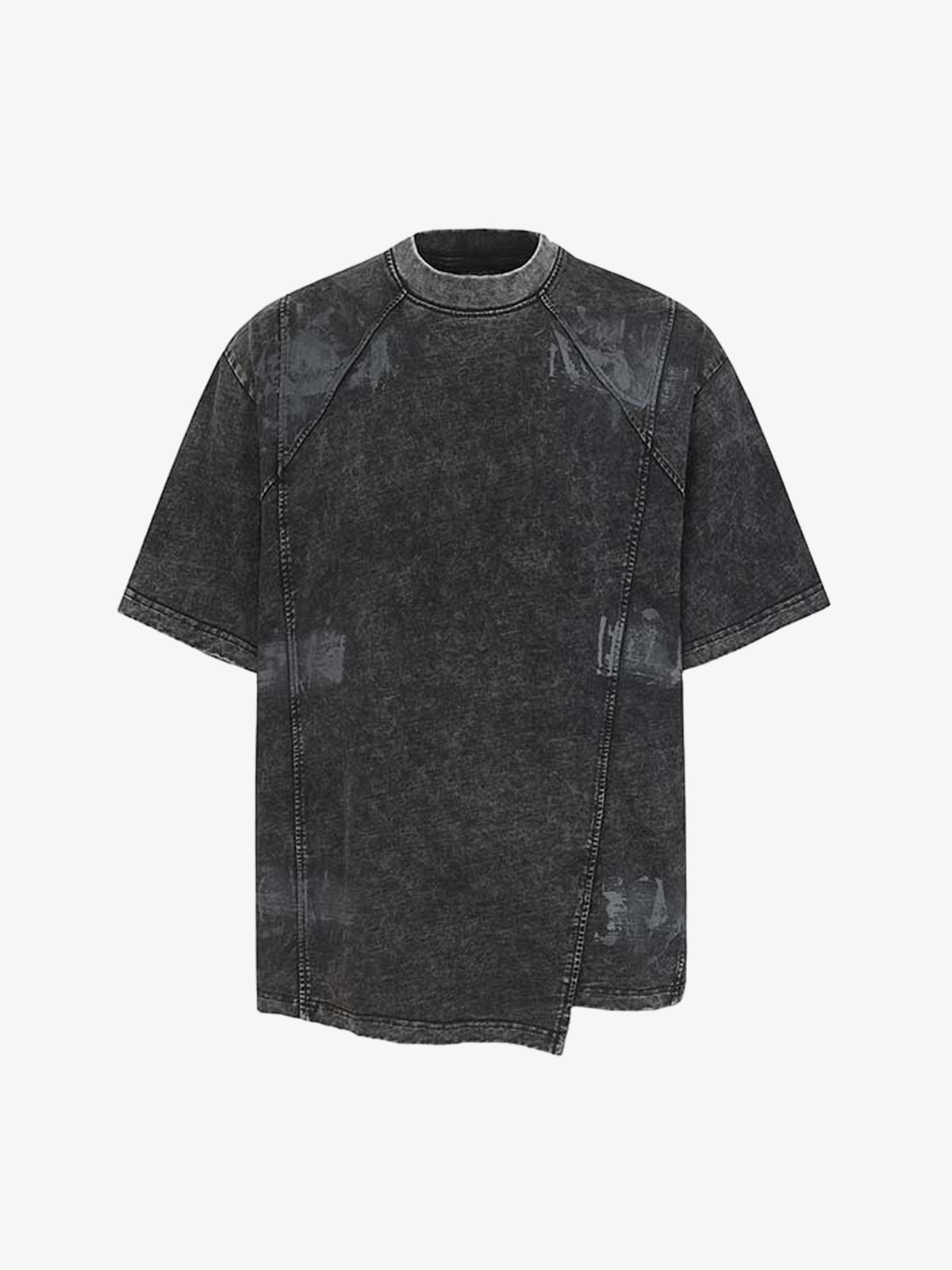 Vintage Washed Panel Seam Oversized T-Shirt