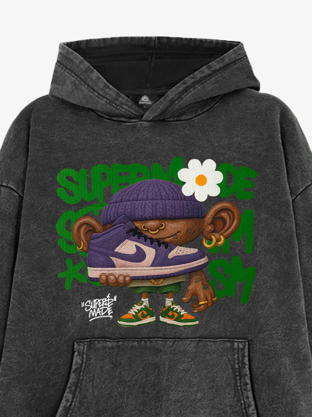 Street Cartoon Trend Sneakers Boy Hoodie