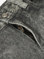 Vintage Heavy Distressed Washed Barrel Jeans