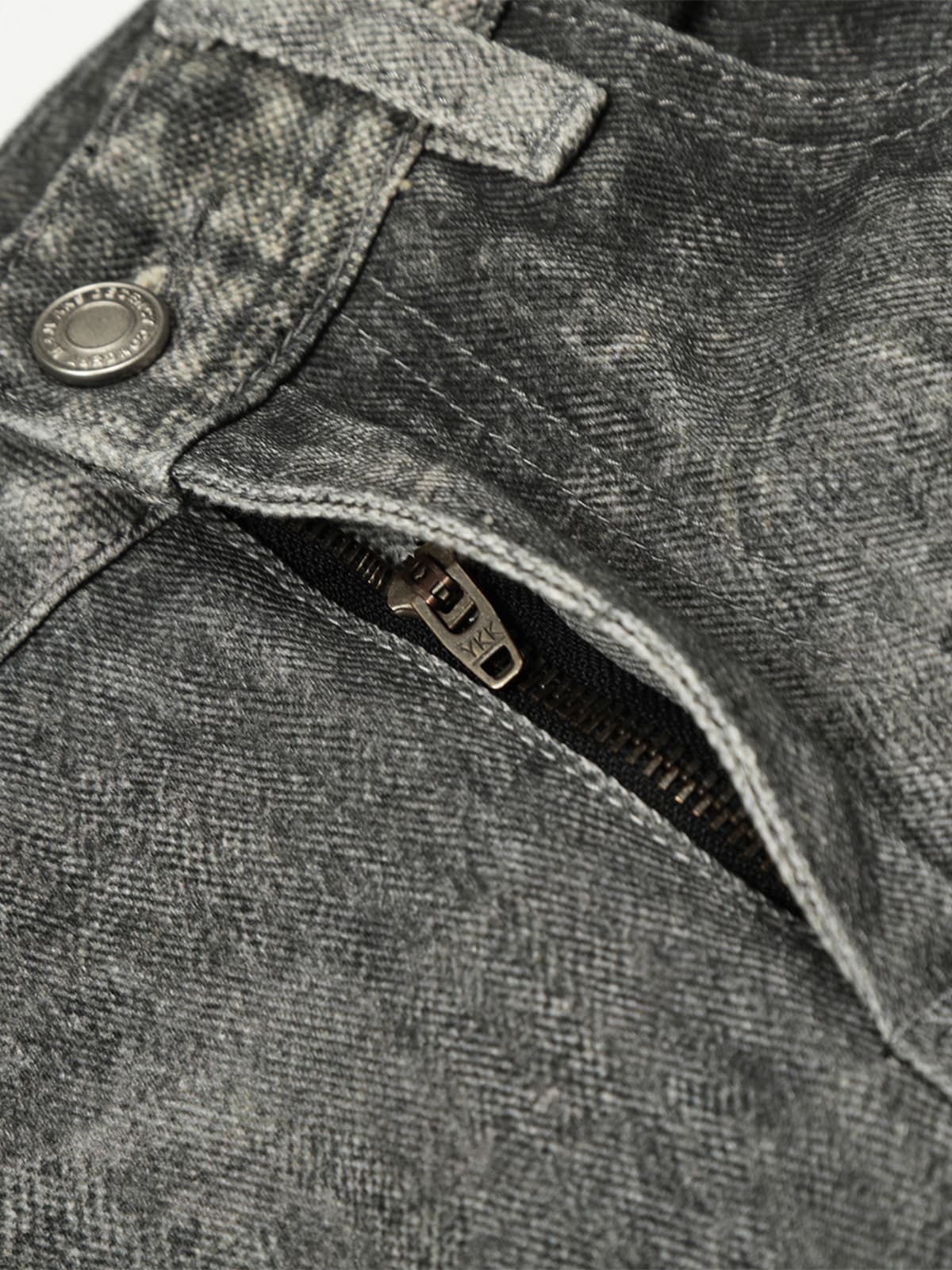 Vintage Heavy Distressed Washed Barrel Jeans