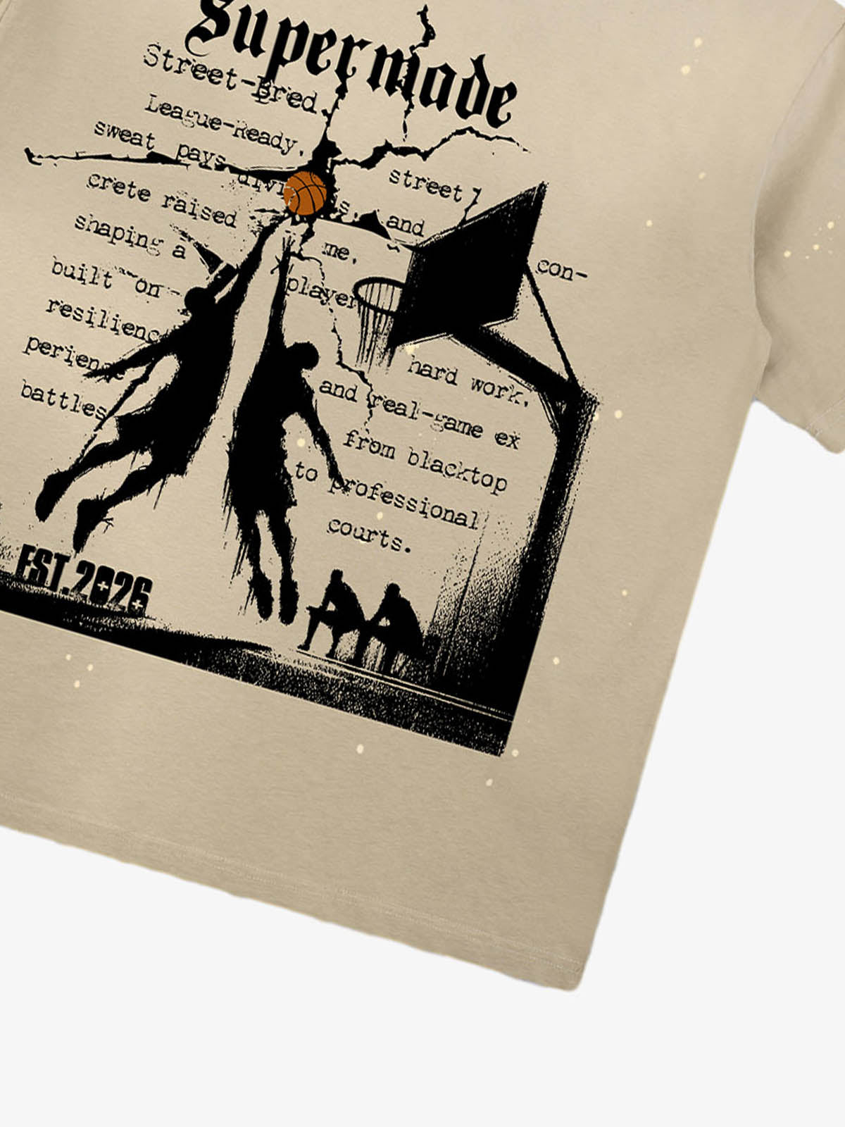 precipice Basketball Illustration Street Graphic T-Shirt