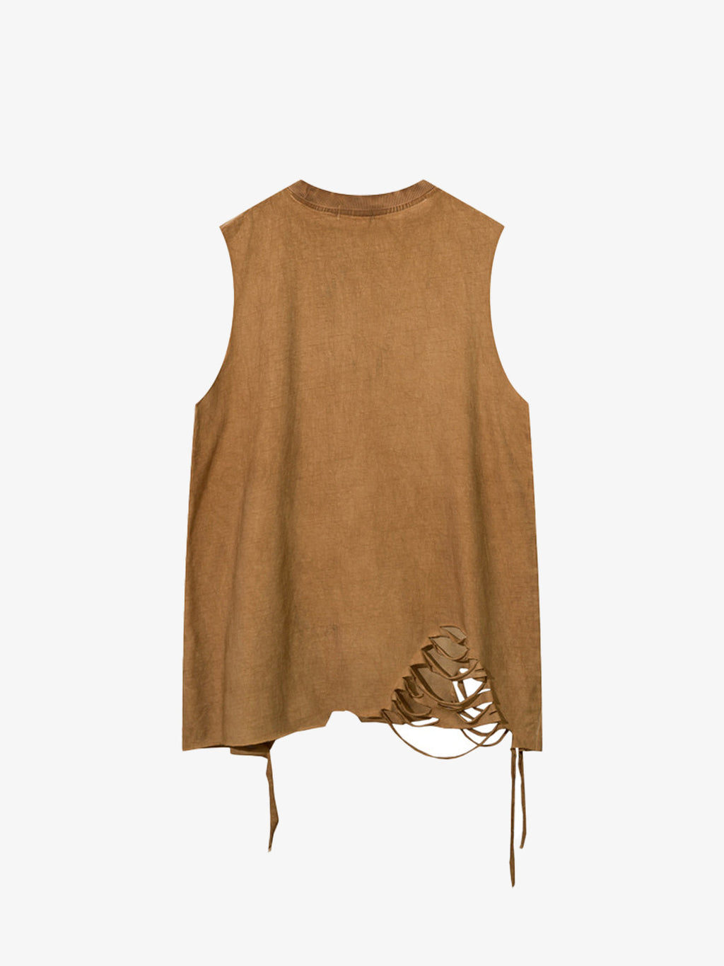 Street Ripped Vest with Detachable Necklace
