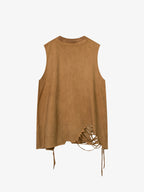 Street Ripped Vest with Detachable Necklace