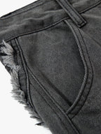 Retro Washed Distressed Deconstructed Patchwork Barrel Jeans