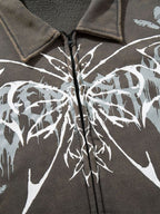 Punk Gothic Butterfly Graphic Streetwear Jacket