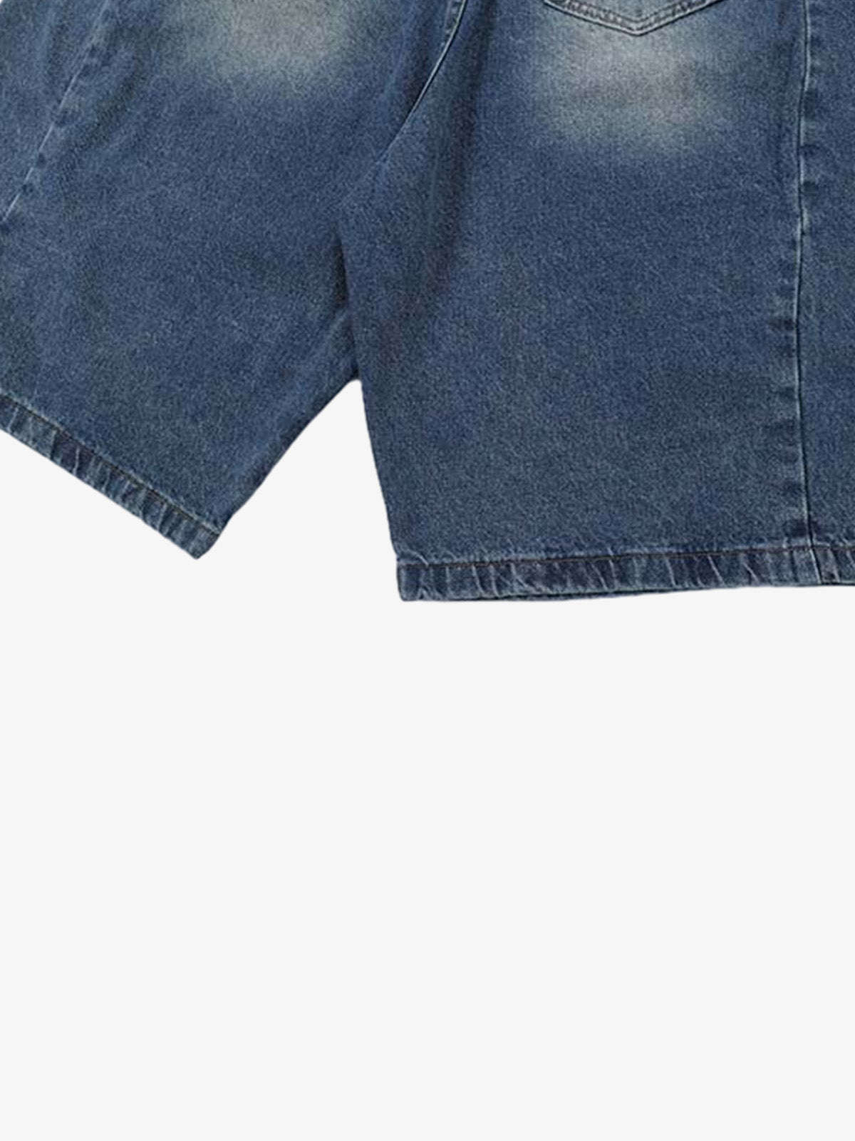 Washed Denim Wide Leg Jorts