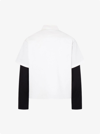 Tribal Flame Layered Cotton Linen Shirt