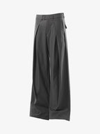 Pleated Drape Bootcut Suit Pants - 2588
