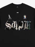 Gothic "SUPM" Soccer Graphic T-Shirt