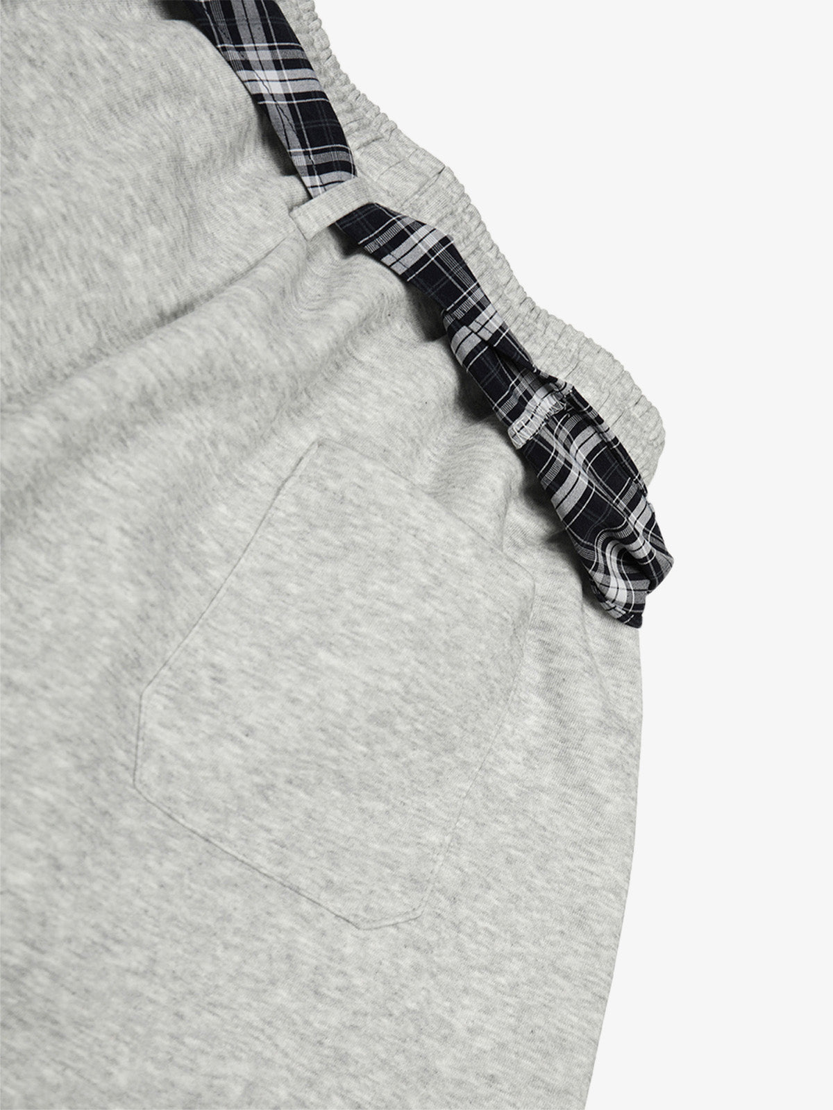 Street Detachable Plaid Waistband Machete Casual Pants