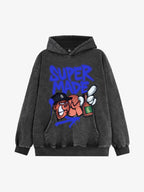 Original Contrast Color Letter Graphic Hoodie