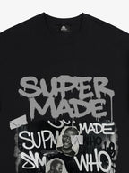 Streetwear Graffiti Character Collage Graphic T-Shirt