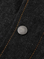 Stand Collar Clasp Detail Denim Jacket