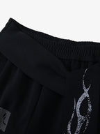 Dark Street Letter Flame Sweatpants
