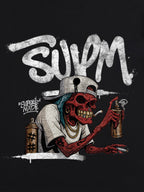 Street Trendy Skull Spray-Paint Graffiti Master T-Shirt