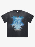 Nostalgic Starlight Basketball Legend Graphic Ink Splatter T-Shirt