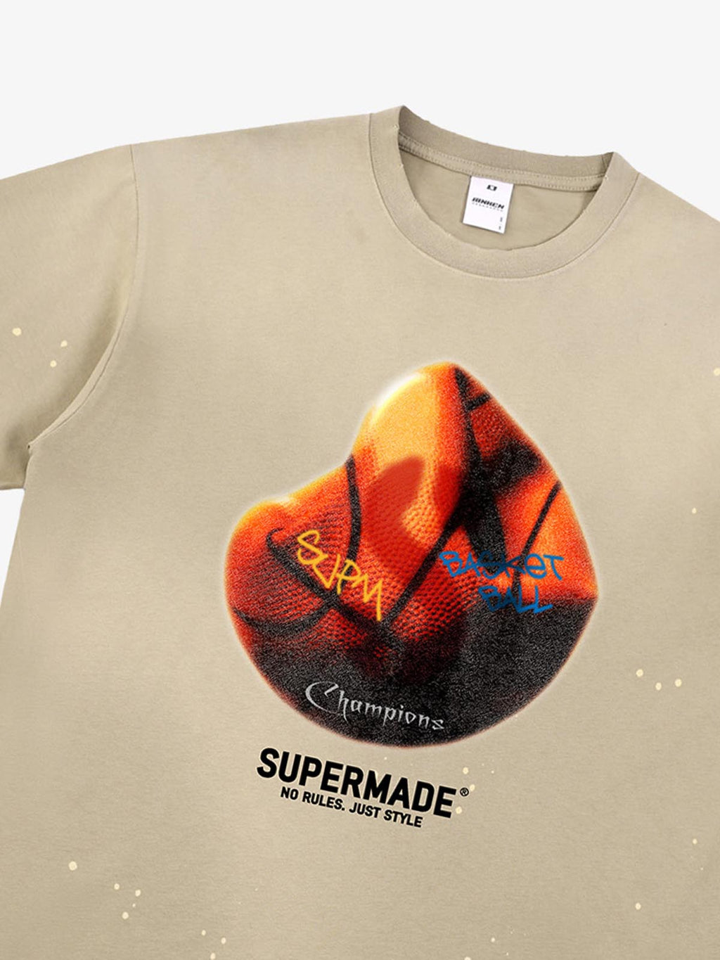 precipice Abstract Basketball Texture Graphic T-Shirt
