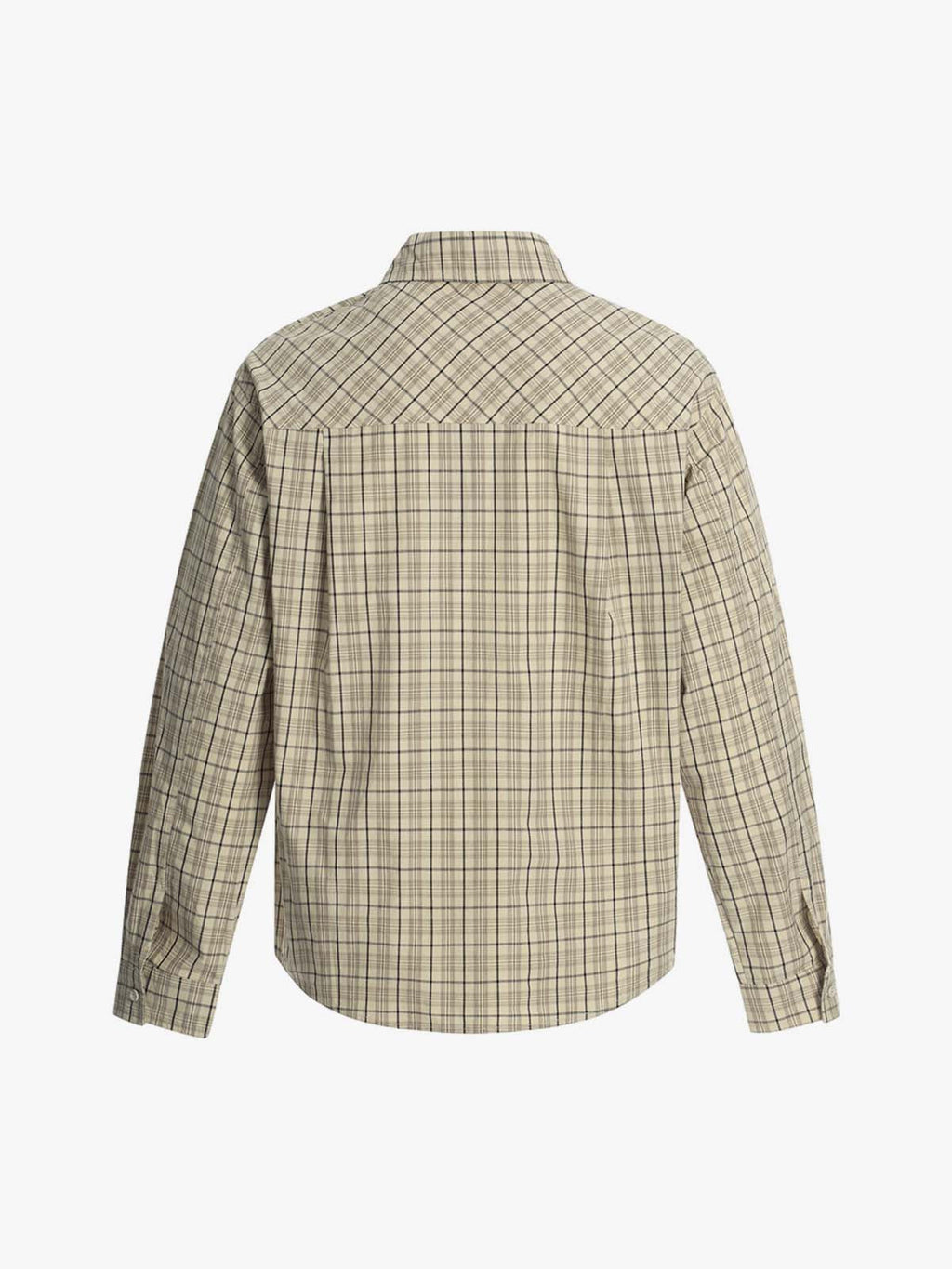 Street Print Lettering Plaid Long-Sleeve Shirt